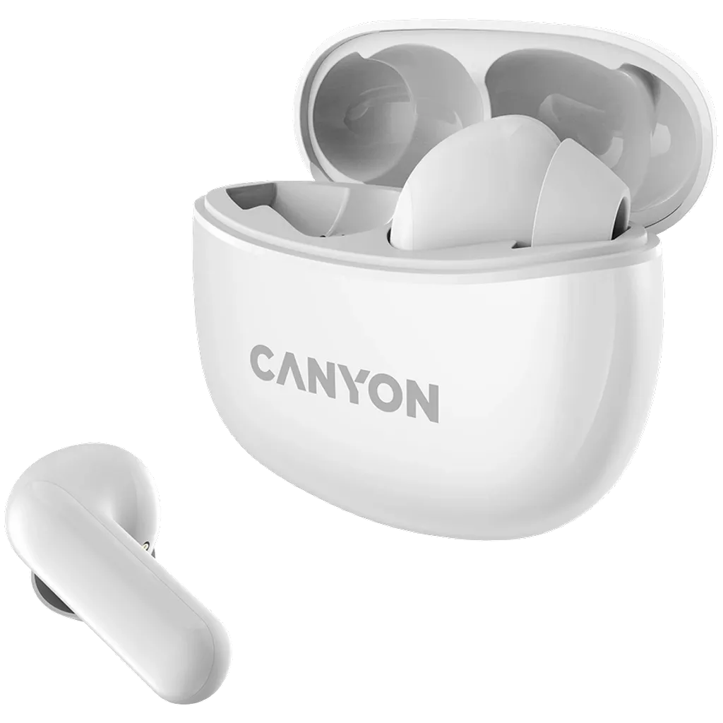 CANYON TWS-5 Bluetooth slušalice sa mikrofonom White/Bele