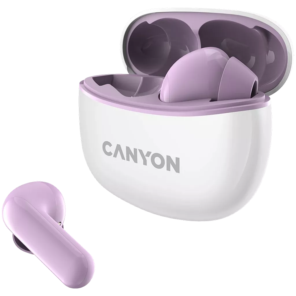 CANYON TWS-5 Bluetooth slušalice sa mikrofonom Purple/Ljubičasta