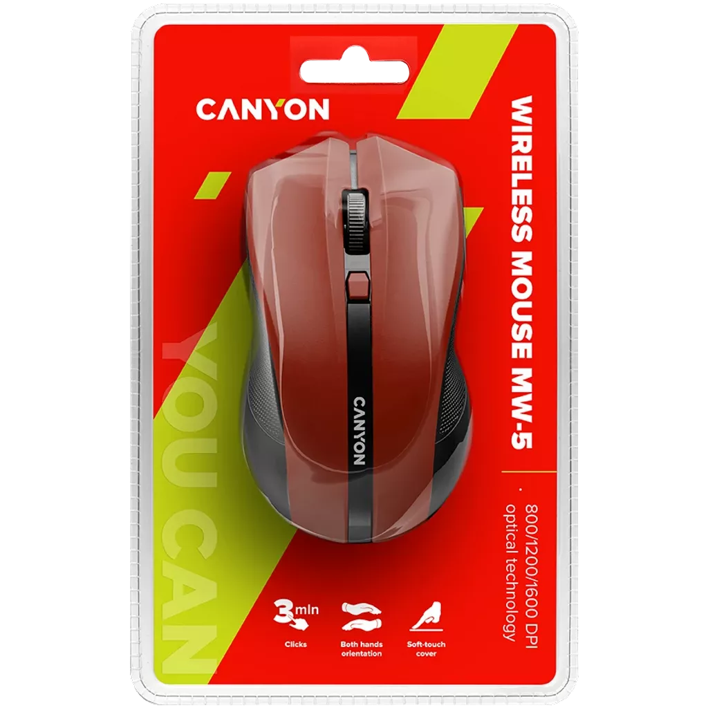 CANYON Bežični miš CNE-CMSW05R Red/Crvena