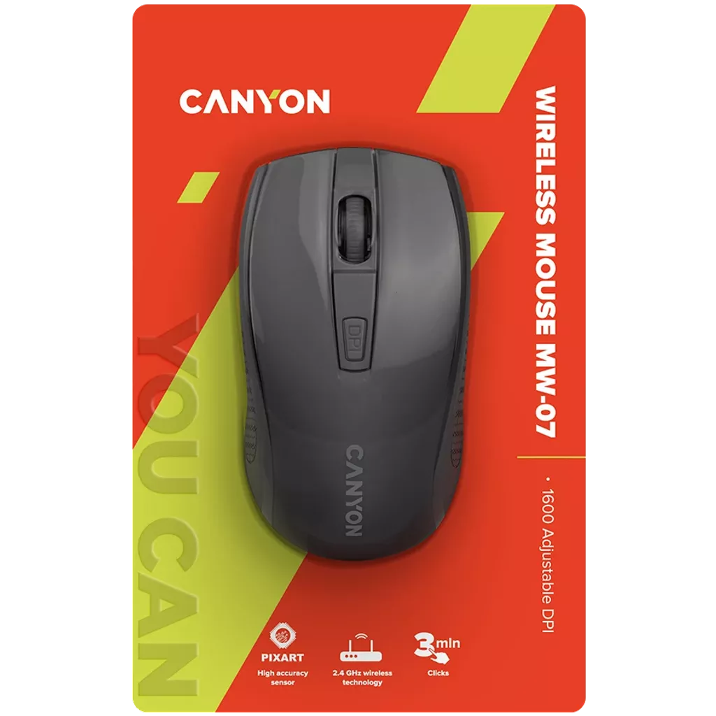 CANYON Bežični miš CNE-CMSW07B Black/Crni