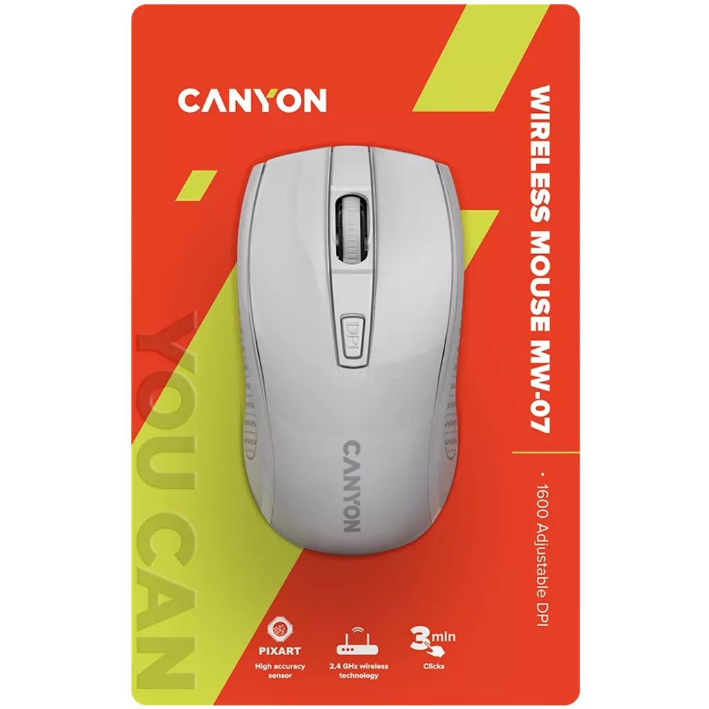 CANYON Bežični miš CNE-CMSW07W White/Beli