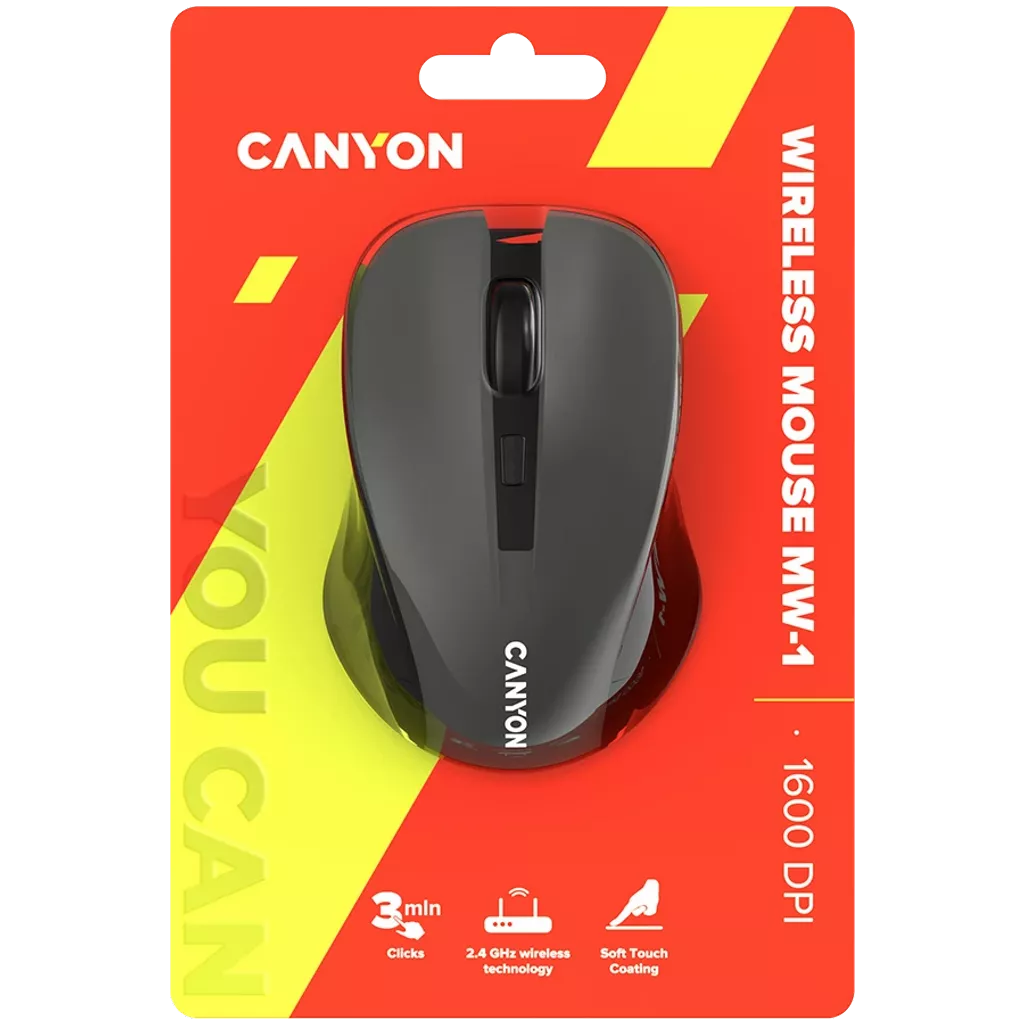 CANYON Bežični miš CNE-CMSW1G Gray/Sivi