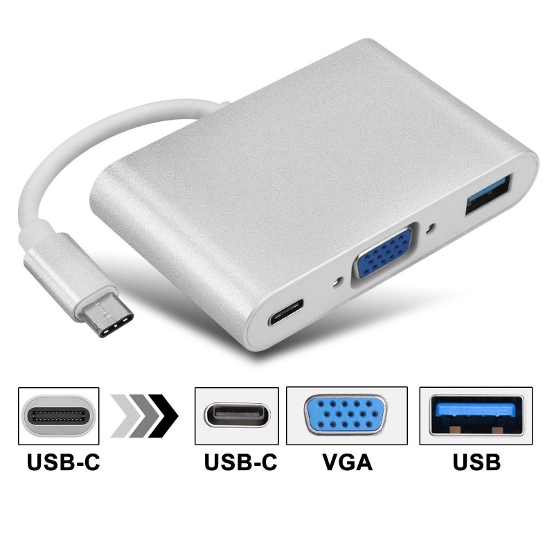 USB Tip C na VGA + USB 3.0 adapter 3.1 UVA-23