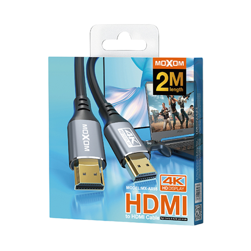 MOXOM Kabl HDMI na HDMI 4k MX-AX55 2m Black/Crni