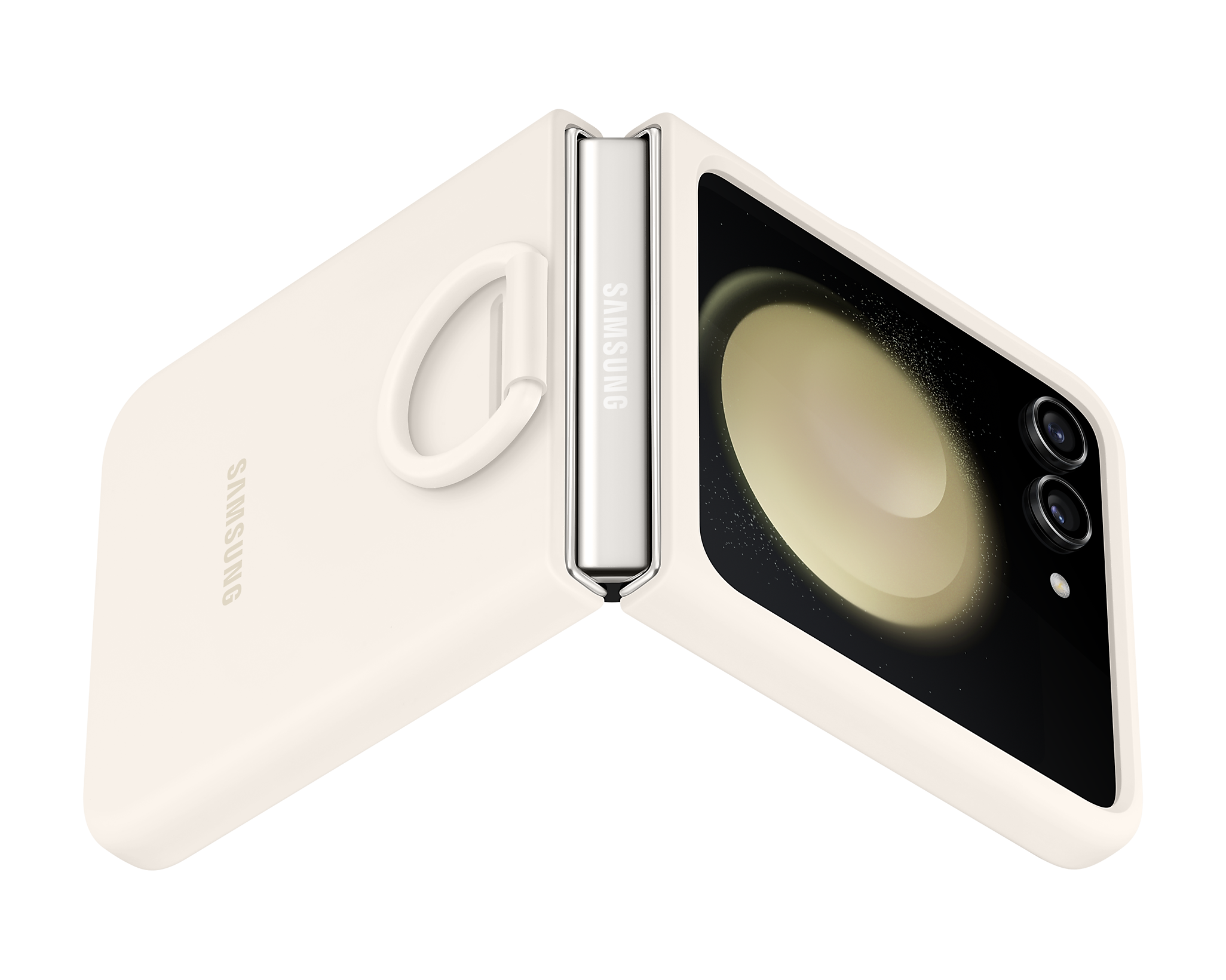 SAMSUNG Silikonska futrola sa prstenom za Galaxy Z Flip5 (EF-PF731) Cream/Krem