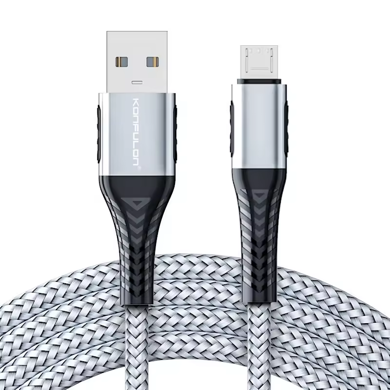 KONFULON Kabl USB to Micro DC32 3A 1m Grey/Sivi