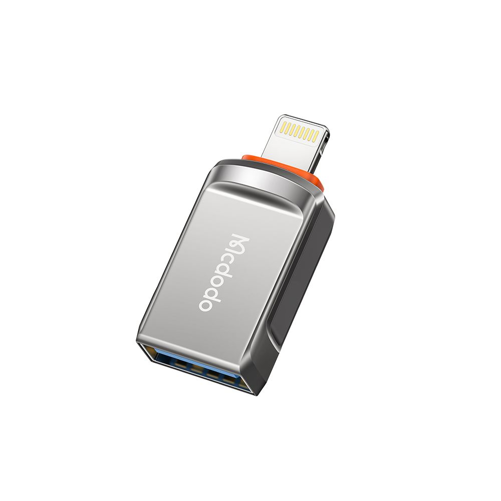 McDodo USB-A  Adapter usb-a 3.0 na lightning Deep Grey/Siva
