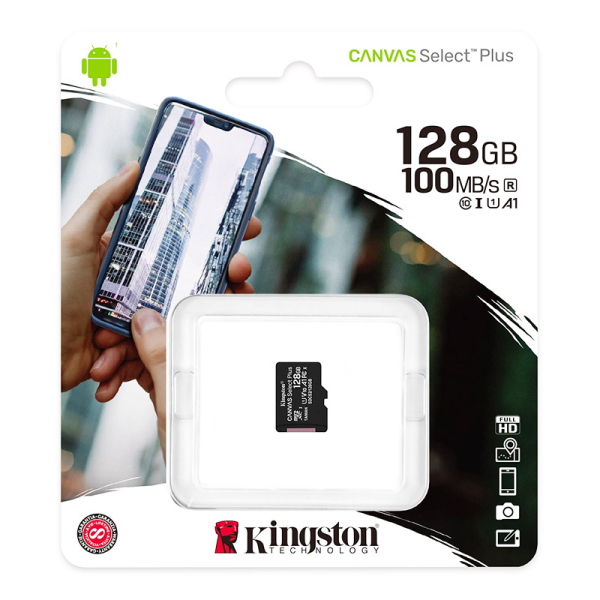 KINGSTON Memorijska kartica MicroSD 128 GB CANVAS SELECT PLUS